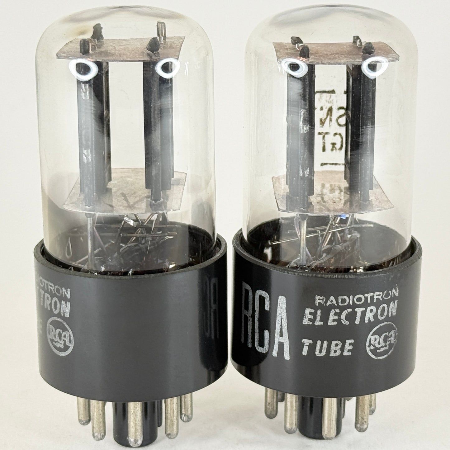 Tested Matched Pair RCA 6SN7GT Tubes Black Plates Copper Grid Posts Codes 513