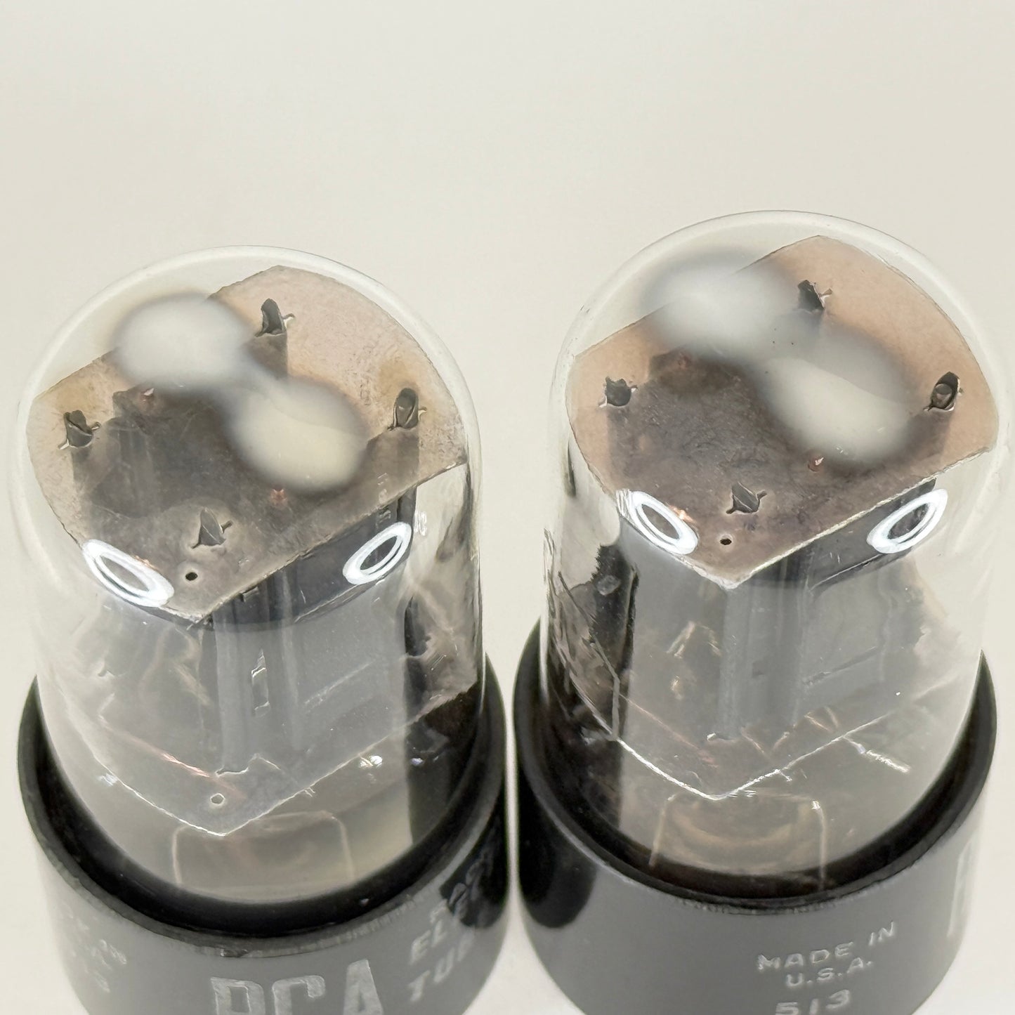 Tested Matched Pair RCA 6SN7GT Tubes Black Plates Copper Grid Posts Codes 513