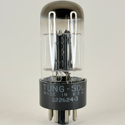 (1) Tested Tung Sol 6SN7GTB Tube Tall Bottle Black Plate Horseshoe Getter 624-3