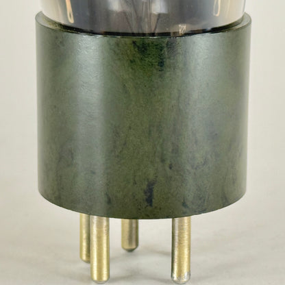 (1) Tested Green Marbled Bakelite Speed 227 Tube Type 27 Tube Brass Pins Globe