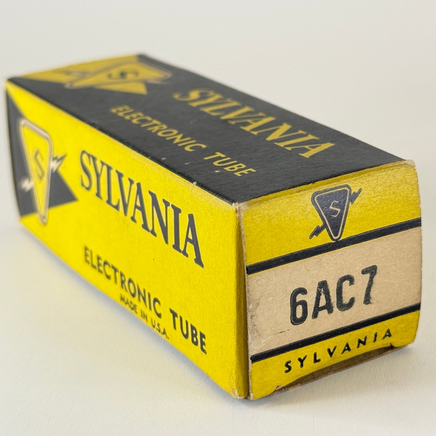 (1) Tested 1959 Sylvania 6AC7 Tube with Box Code FF Sharp Cut Off Pentode Tube