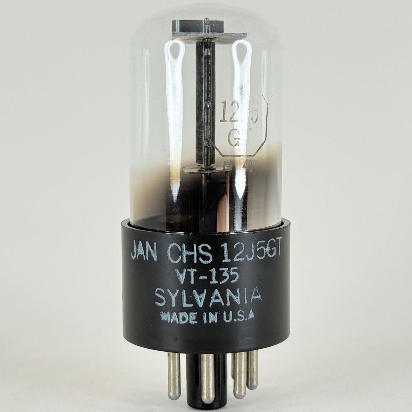 (1) Tested 1944 Sylvania JAN CHS 12J5GT Tube with Box VT-135 Tube Triode Tube