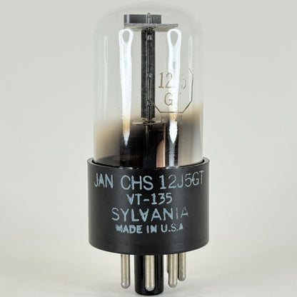 (1) Tested 1944 Sylvania JAN CHS 12J5GT Tube with Box VT-135 Tube Triode Tube