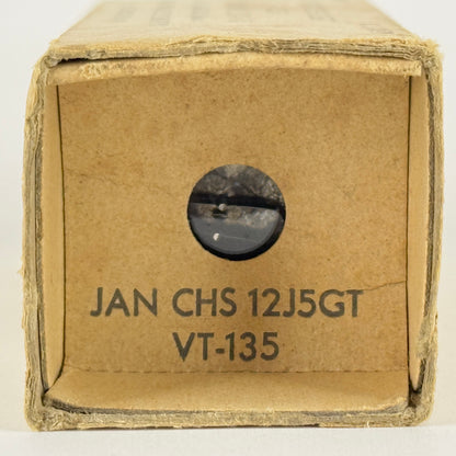 (1) Tested 1944 Sylvania JAN CHS 12J5GT Tube with Box VT-135 Tube Triode Tube