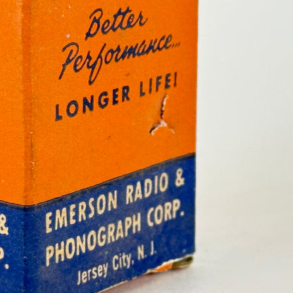 (1) Tested Emerson 12AX4GTA Tube with Box Date Code 639 Sylvania EIA Rectifier