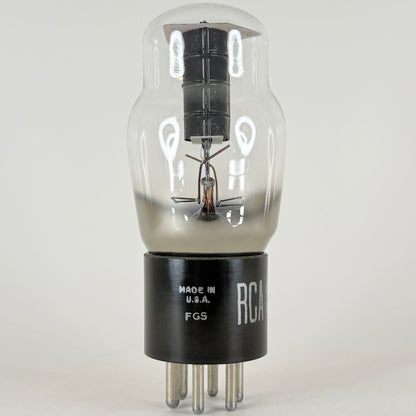 (1) Tested RCA Type 42 Tube Double D Getters Black Oval Ribbed Plate Code FGS