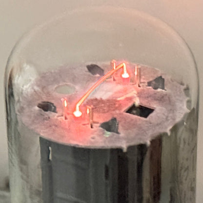 (1) Tested GE 6SN7GTB Tube Glow Top Filament O Getter Code LL 6SN7GT