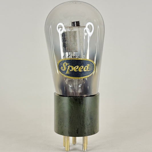 (1) Tested Green Marbled Bakelite Speed 227 Tube Type 27 Tube Brass Pins Globe