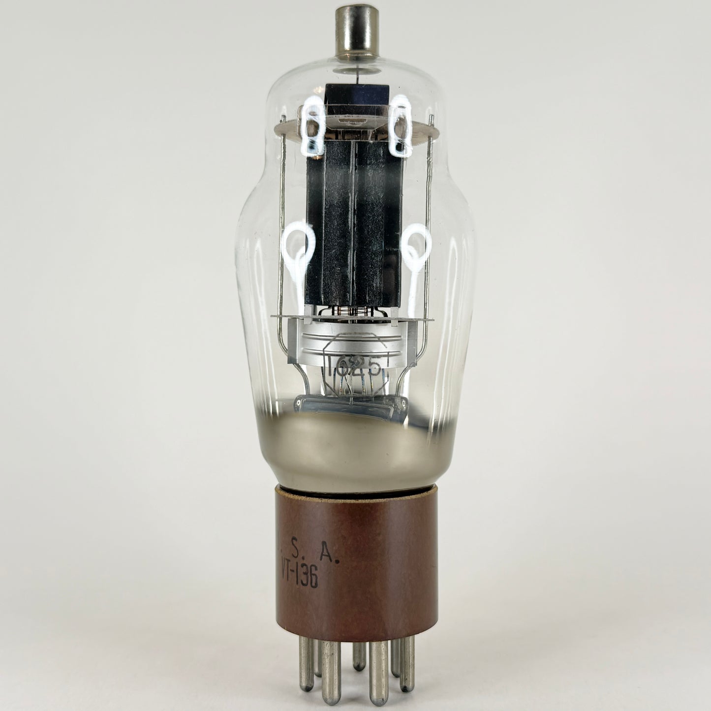 (1) Tested RCA 1625 Tube VT-136 Code S2 Large Dual D Getters Mil Spec Power Tube