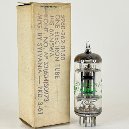 (1) Tested 1961 Sylvania JHS 6AN5WA Tube and Box Code 6110 Mil Spec 6AN5 WA Tube