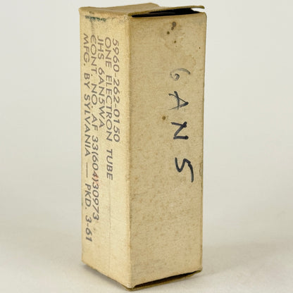 (1) Tested 1961 Sylvania JHS 6AN5WA Tube and Box Code 6110 Mil Spec 6AN5 WA Tube