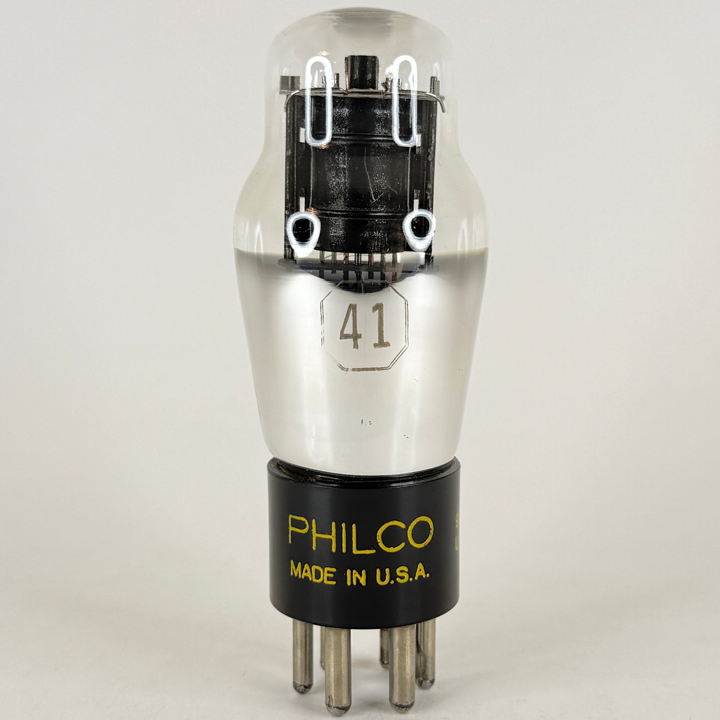 (1) Tested Philco Type 41 Tube Date Code 9U Power Amplifier Pentode Tube