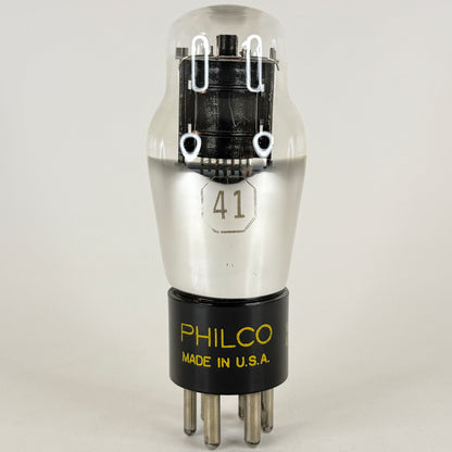 (1) Tested Philco Type 41 Tube Date Code 9U Power Amplifier Pentode Tube