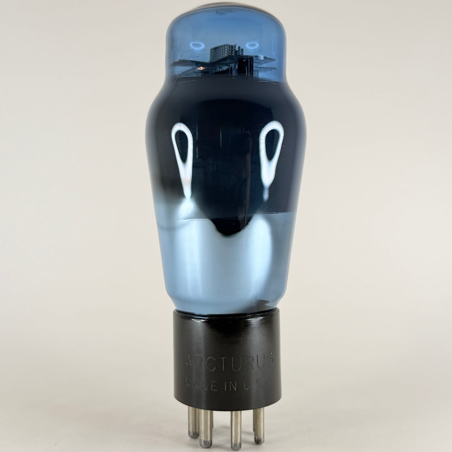 (1) Tested Blue Arcturus Type 59 Tube TALL Bottle Engraved Base Vacuum Tube