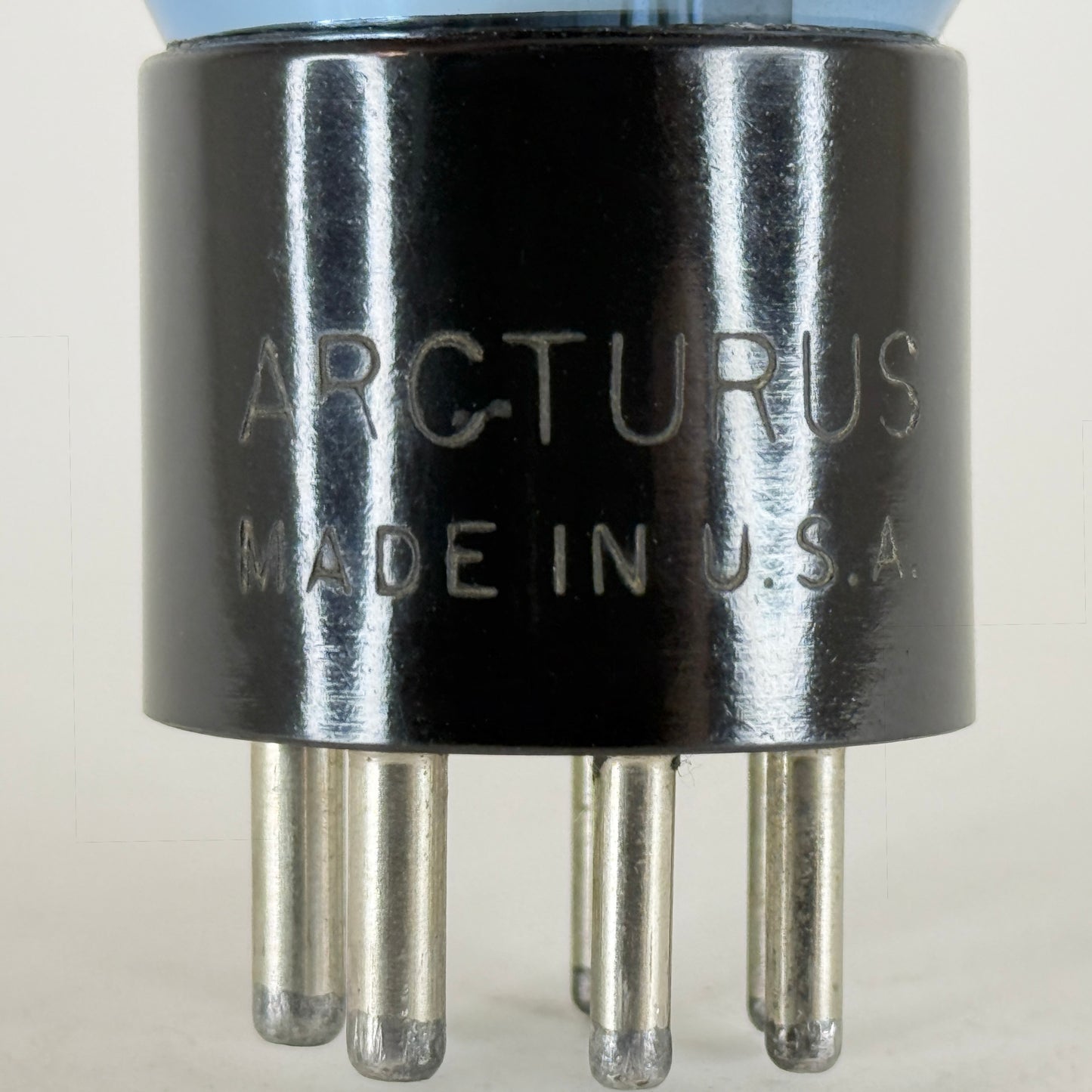 (1) Tested Blue Arcturus Type 59 Tube TALL Bottle Engraved Base Vacuum Tube