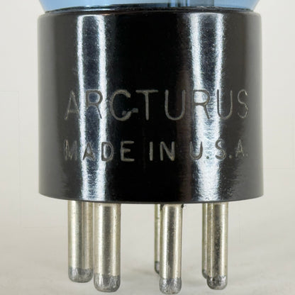 (1) Tested Blue Arcturus Type 59 Tube TALL Bottle Engraved Base Vacuum Tube