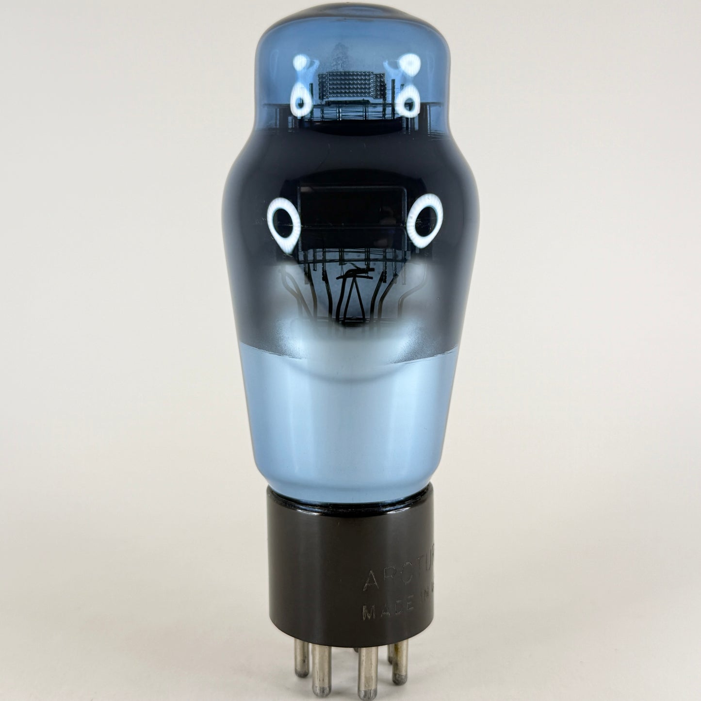 (1) Tested Blue Arcturus Type 59 Tube TALL Bottle Engraved Base Vacuum Tube