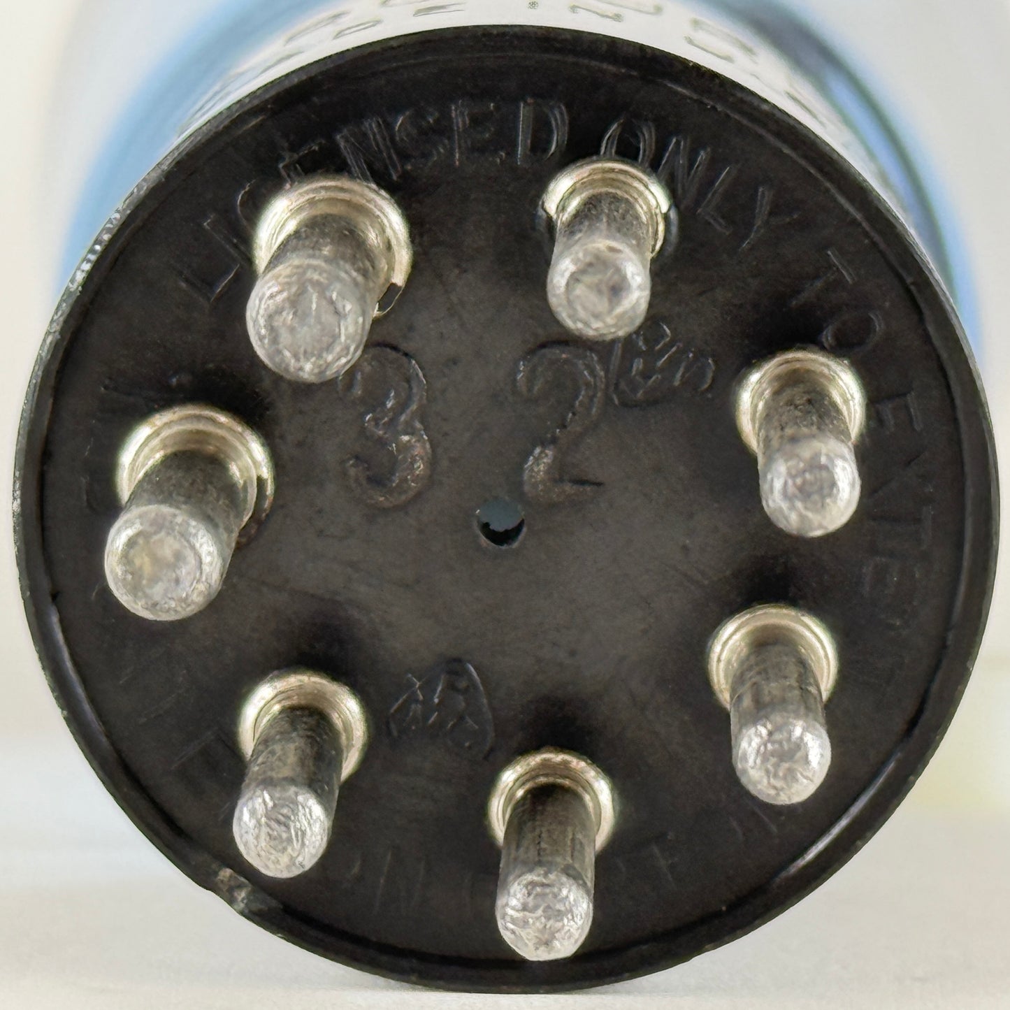 (1) Tested Blue Arcturus Type 59 Tube TALL Bottle Engraved Base Vacuum Tube