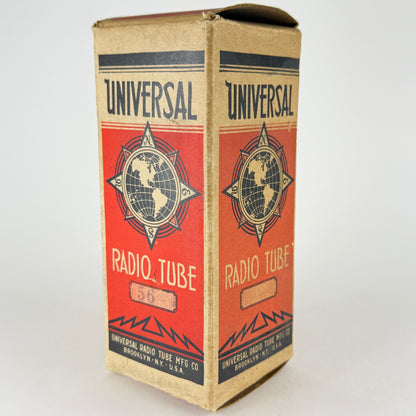 (1) Tested Very Strong Universal Type 56 Tube with Box 56 Globe Tube Cup Getter