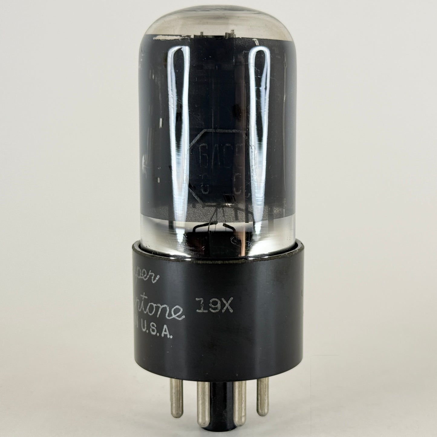 (1) Tested Super Silvertone 6AC5GT/G Tube Code 19X Silvertone 6AC5 GT G Tube
