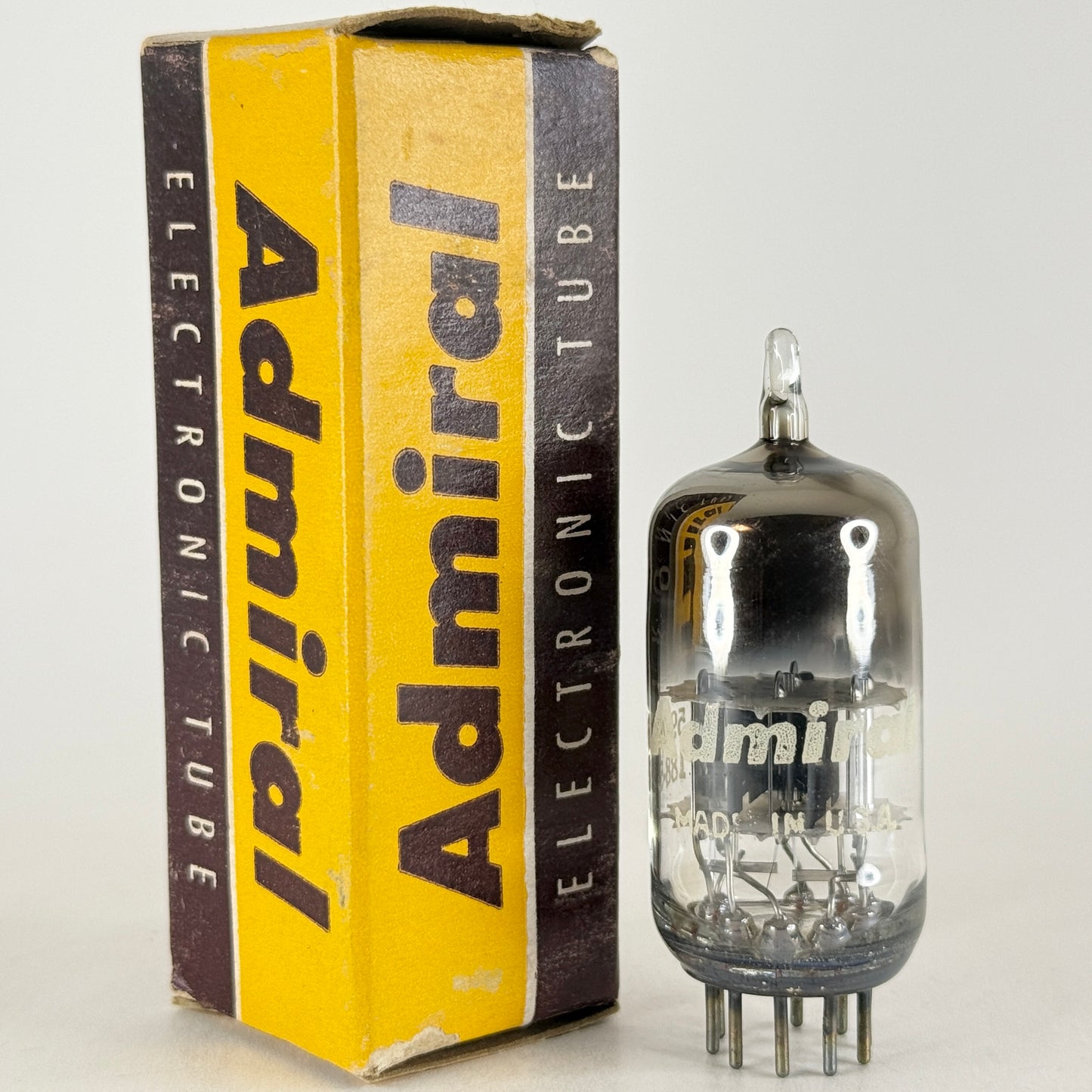 (1) Tested Admiral 6BJ7 Tube with Box Date Code 59-26 GE EIA Triple Diode Tube