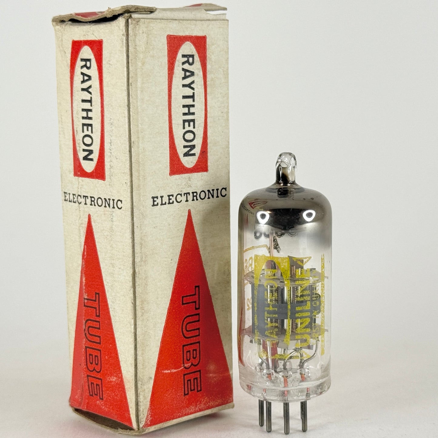 (1) Tested Raytheon Uniline 6CB6A Tube with Box Date Code M22 Pentode Tube