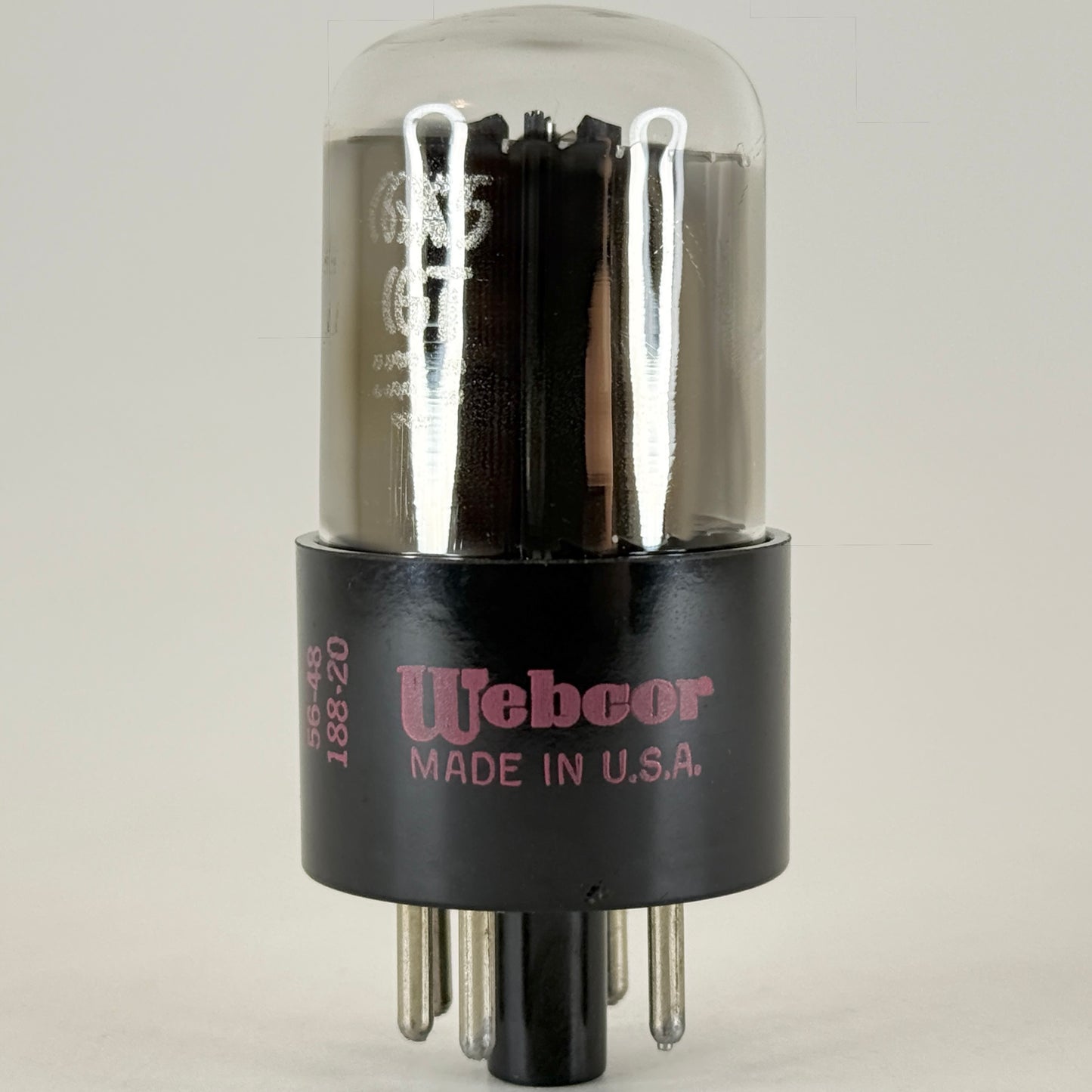 (1) Tested Webcor 6X5GT Tube Date Code 56-48 6X5 GT Full Wave Rectifier Tube