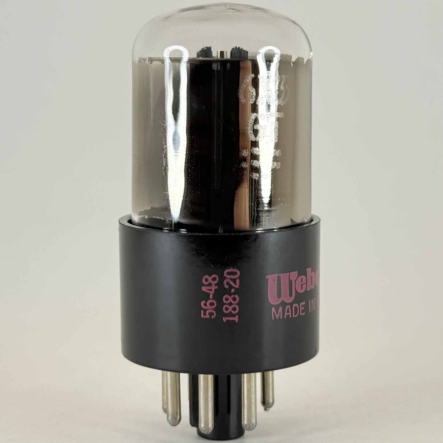 (1) Tested Webcor 6X5GT Tube Date Code 56-48 6X5 GT Full Wave Rectifier Tube