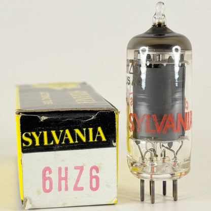 (1) Tested Sylvania 6HZ6 Tube with Box Red Letters Date Code dc JJW Pentode Tube