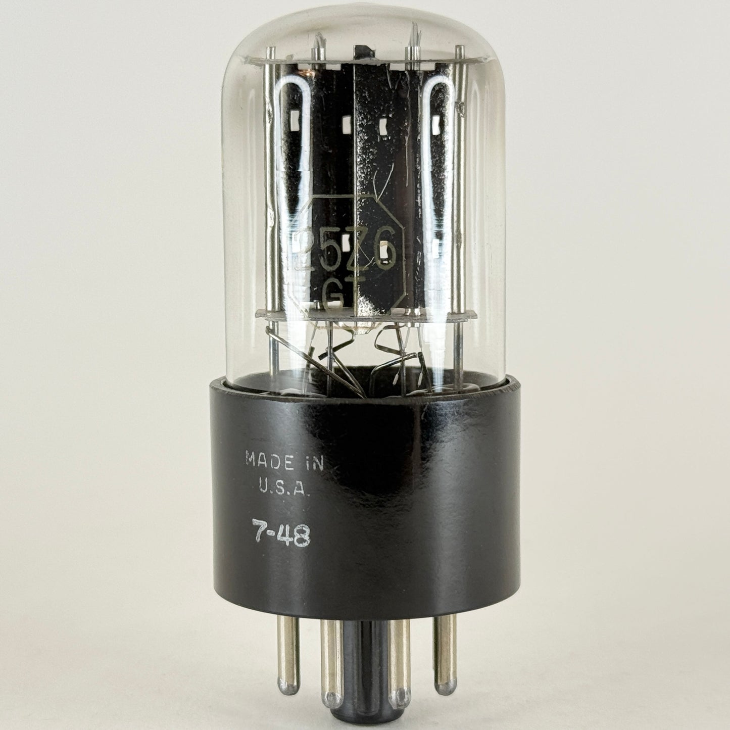 (1) Tested RCA 25Z6GT Tube Date Code 7-48 25Z6 GT Full Wave Rectifier Tube