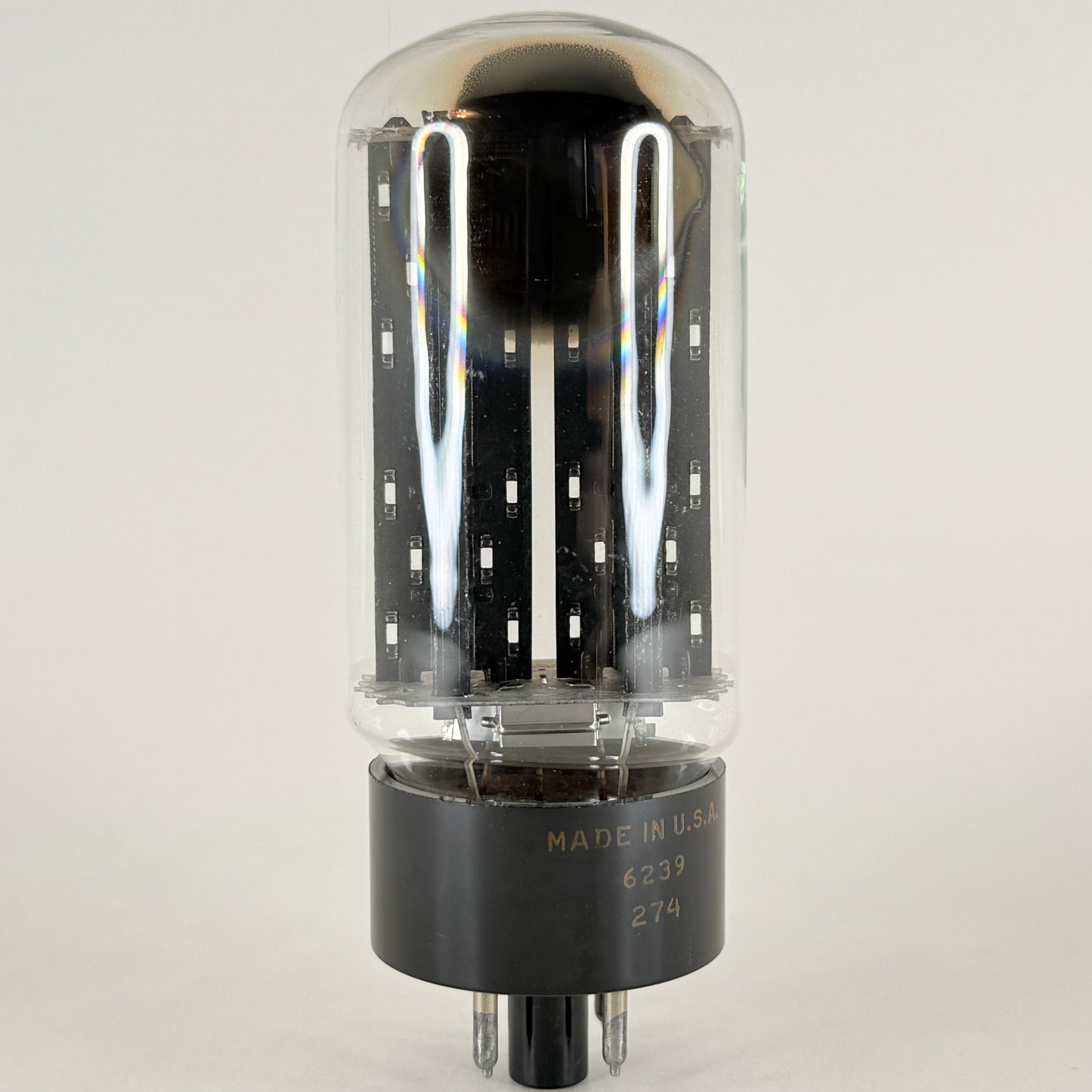 (1) Tested Rauland 5U4GB Tube Black Plates Top Square Getter Code 6239 RCA EIA