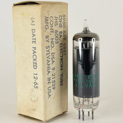 (1) Tested 1965 Sylvania JHS 6005 Tube with Box Code 6609 Beam Power Tube