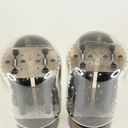 Tested Matched Pair RCA 5U4GB Tubes Black Ribbed Plates Square Getters NK & MR