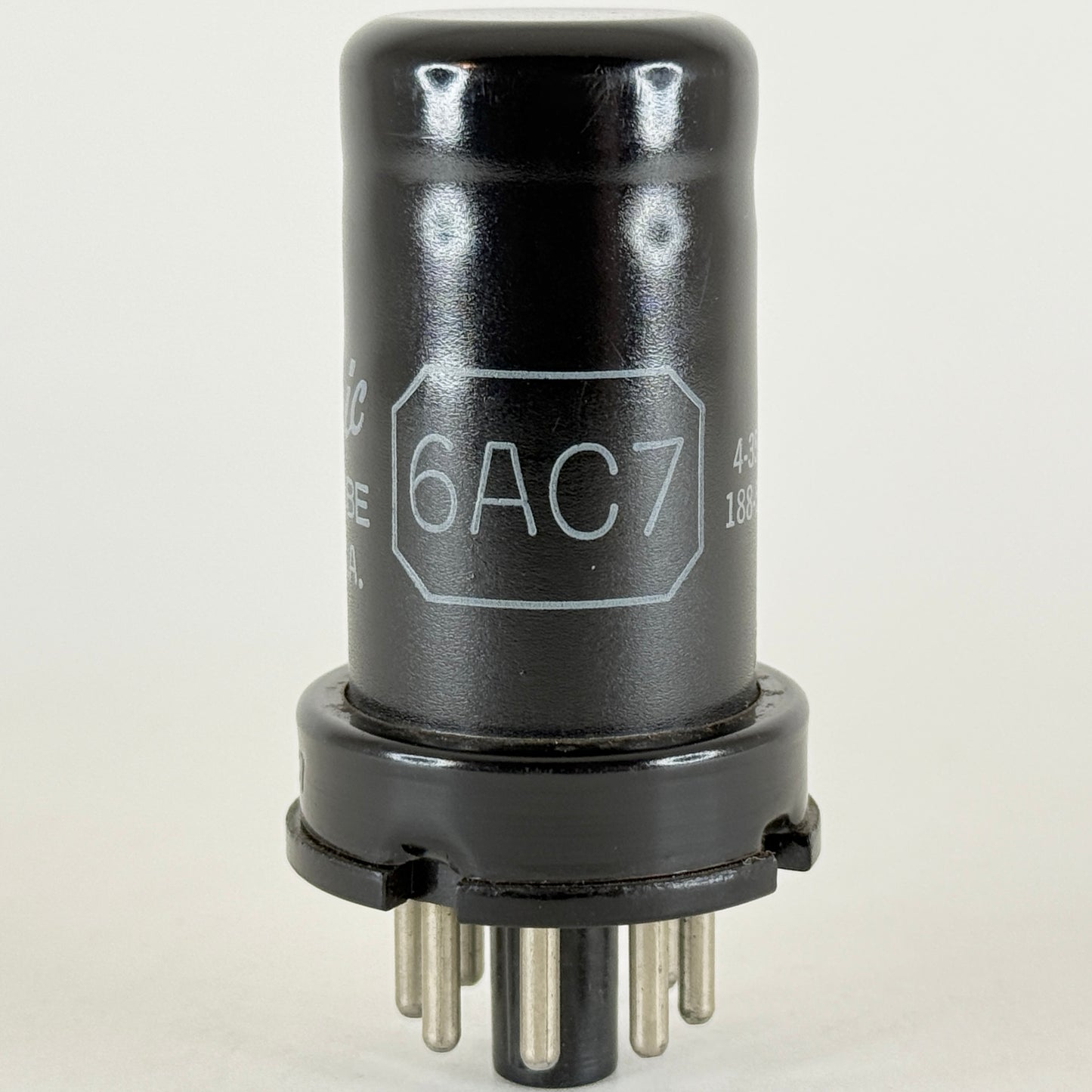 (1) Tested GE 6AC7 Tube Date Code 4-35 General Electric Pentode Vacuum Tube