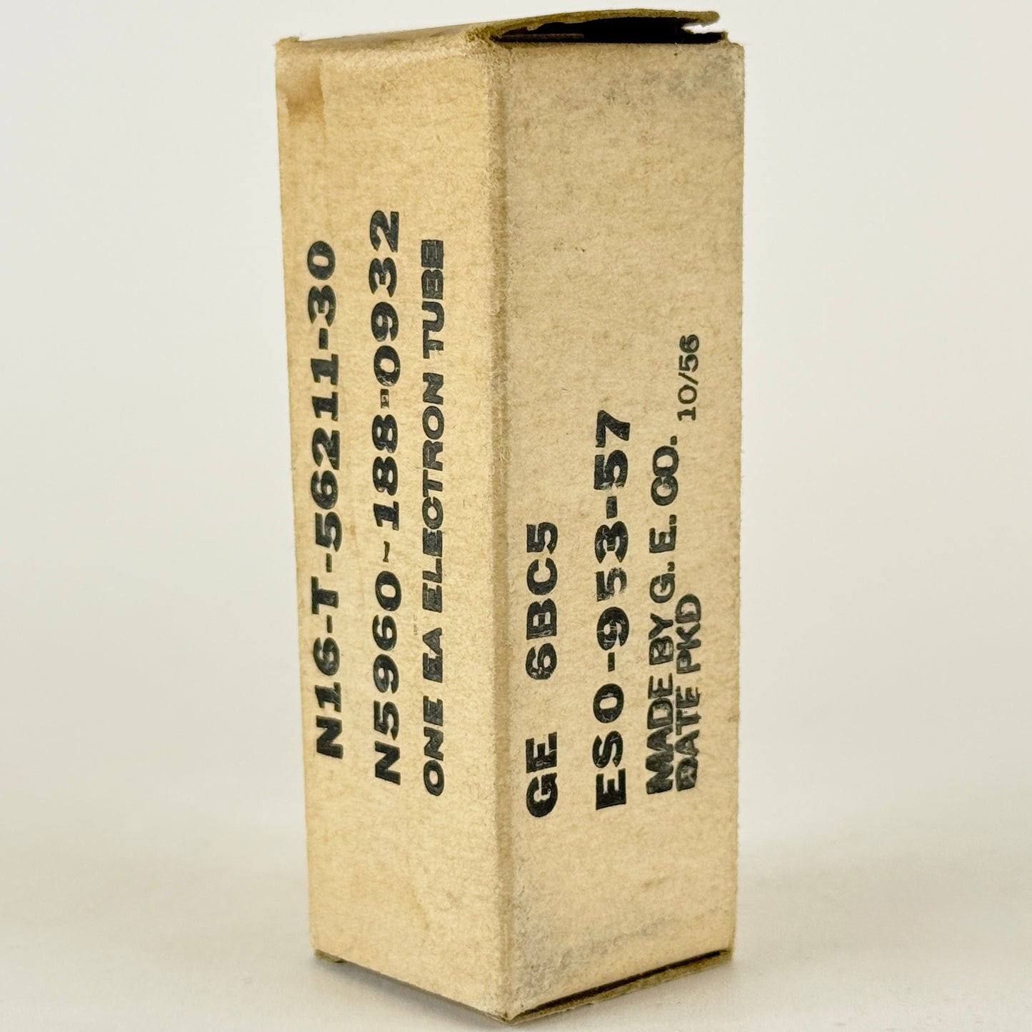 (1) Tested 1956 GE 6BC5 Tube with Box Date Code 56-52 Sharp Cutoff Pentode Tube