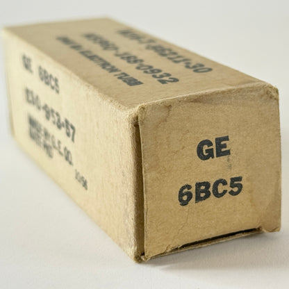 (1) Tested 1956 GE 6BC5 Tube with Box Date Code 56-52 Sharp Cutoff Pentode Tube