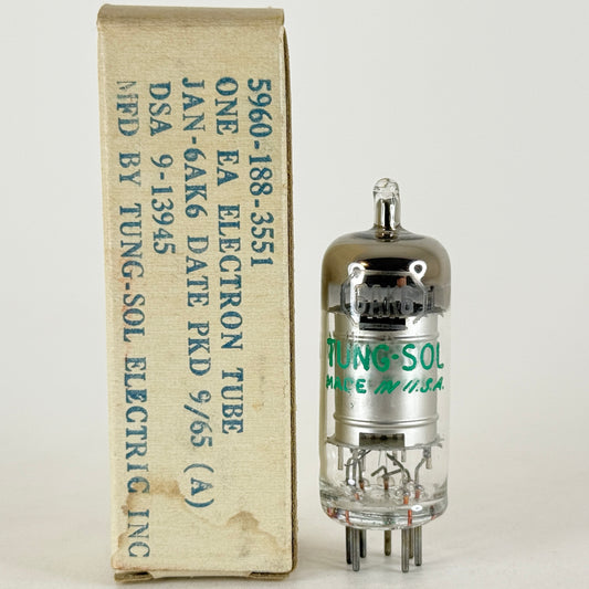 (1) Tested 1965 Tung Sol JAN 6AK6 Tube with Box Code 6534 Mil Spec Power Pentode