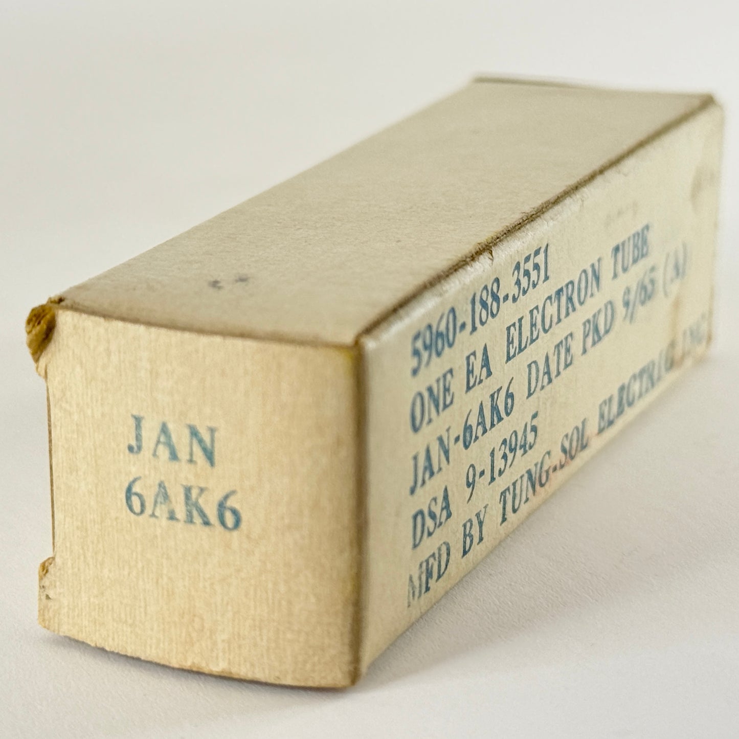 (1) Tested 1965 Tung Sol JAN 6AK6 Tube with Box Code 6534 Mil Spec Power Pentode