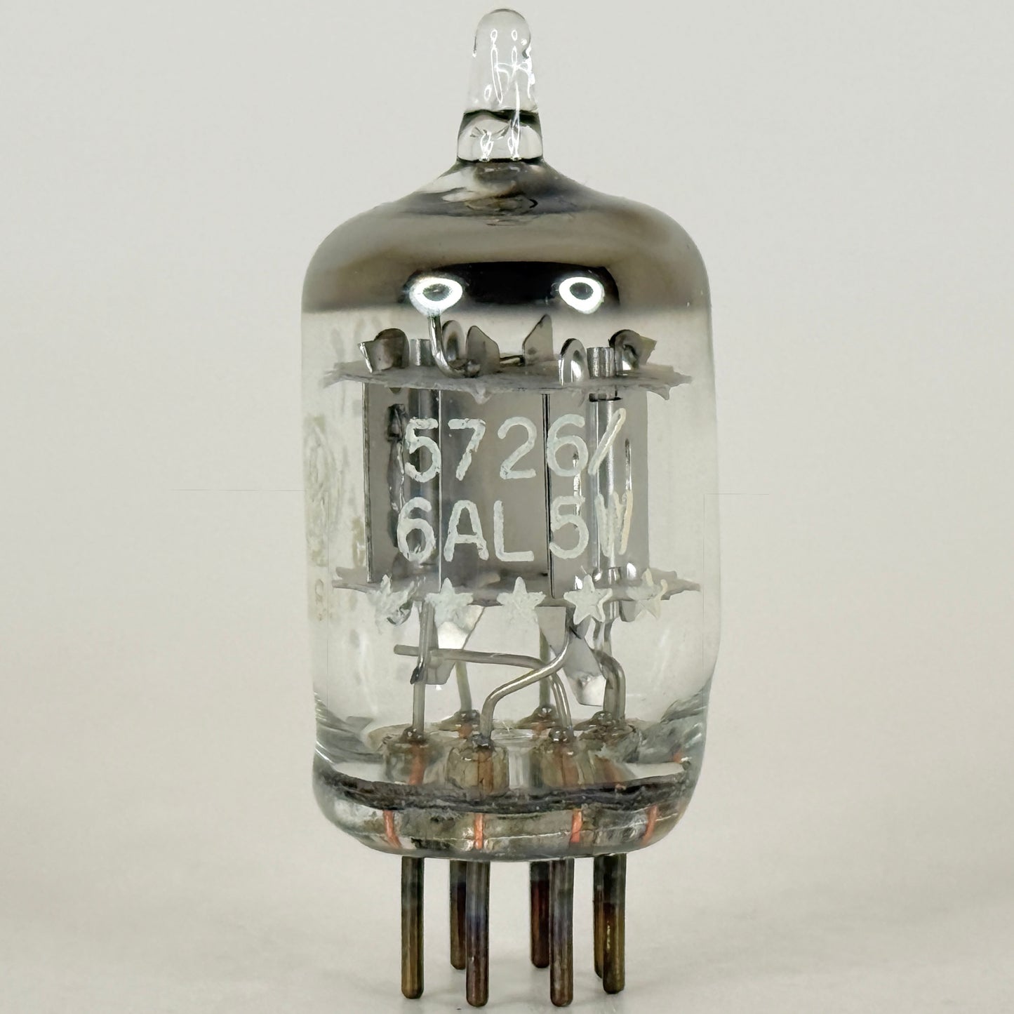 (1) Tested GE 5726 6AL5W Tube Five Star ☆☆☆☆☆ General Electric Code HE Diodes