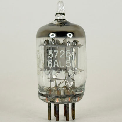 (1) Tested GE 5726 6AL5W Tube Five Star ☆☆☆☆☆ General Electric Code HE Diodes