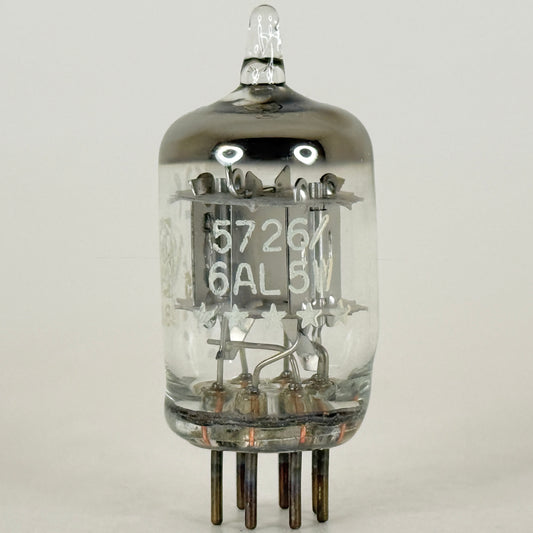 (1) Tested GE 5726 6AL5W Tube Five Star ☆☆☆☆☆ General Electric Code HE Diodes