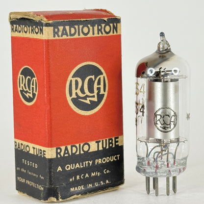 (1) Tested 1943 RCA JAN 3S4 Tube with Box VT-174 Mil Spec Code K4E Pentode Tube