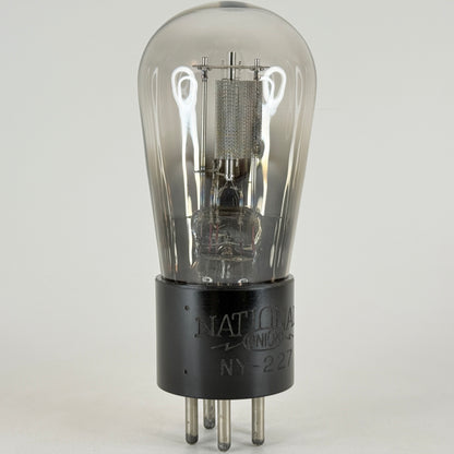(1) Tested National Union NY- 227 Type 27 Tube Engraved Base Foil Getter Globe