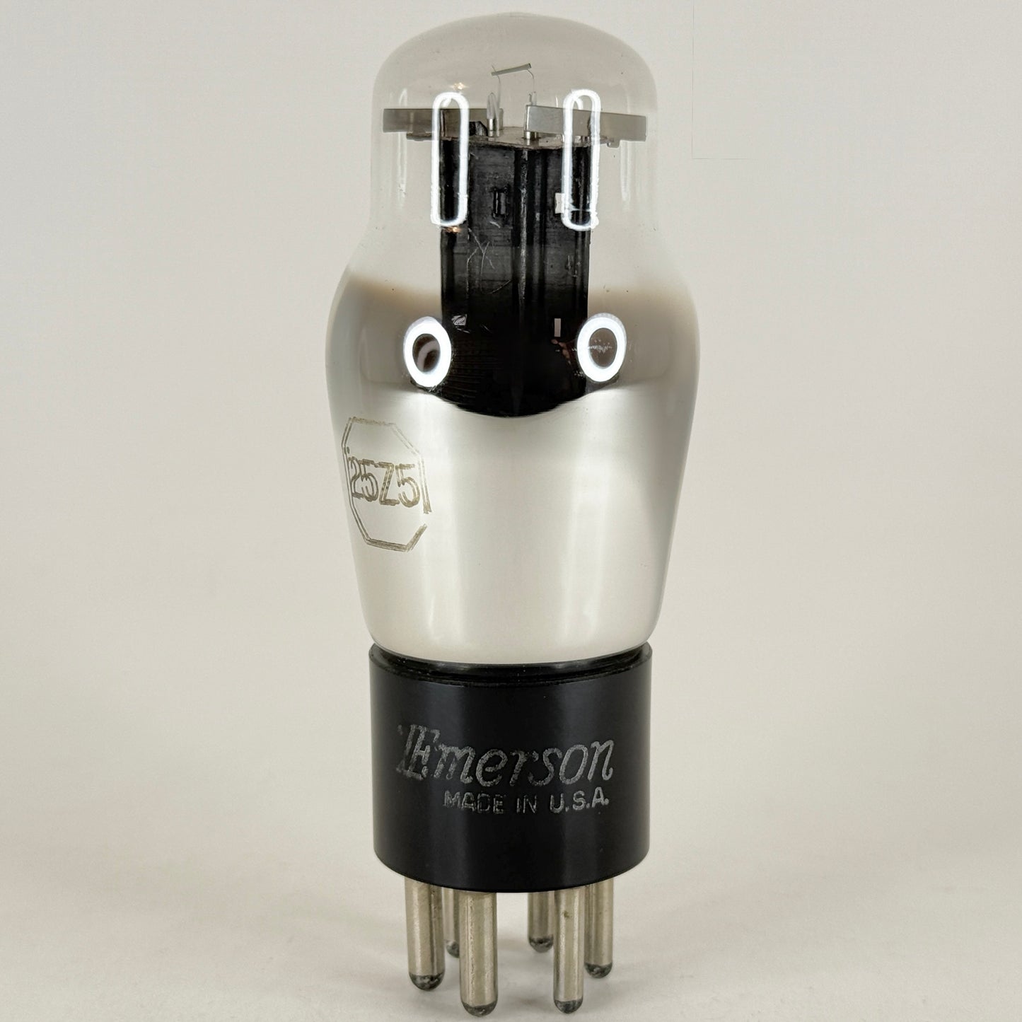 (1) Tested Strong Emerson 25Z5 Tube Date Code SPPP Rectifier Doubler Vacuum Tube