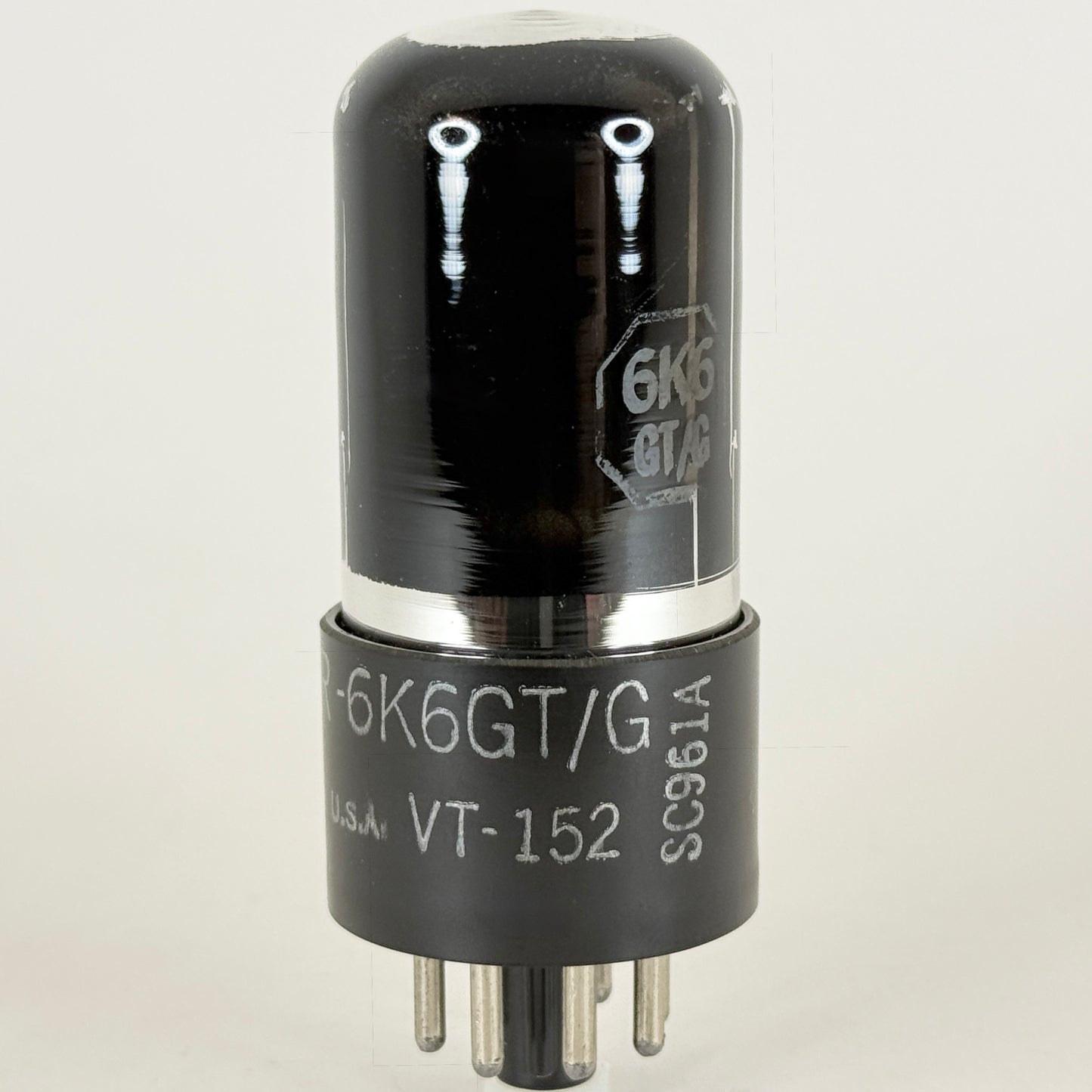 (1) Tested Ken Rad JAN CKR 6K6GT/G Tube Black Glass Code F5 6K6 GT G Tube