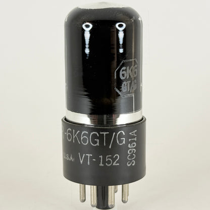 (1) Tested Ken Rad JAN CKR 6K6GT/G Tube Black Glass Code F5 6K6 GT G Tube