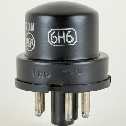 (1) Tested Balanced RCA 6H6 Tube Date Code 448 RCA 6H6 Twin Diode Metal Tube