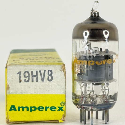 (1) Tested Amperex 19HV8 Tube with Box Date Code 69-52 Triode Pentode Tube
