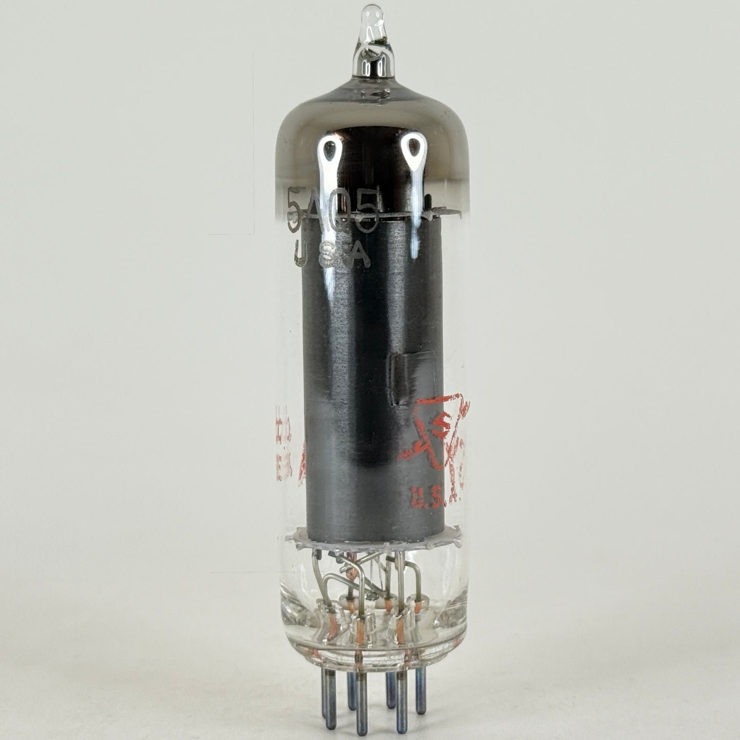 (1) Tested Sylvania 5AQ5 Tube and Box Red Letters Date Code dc JEE Power Pentode