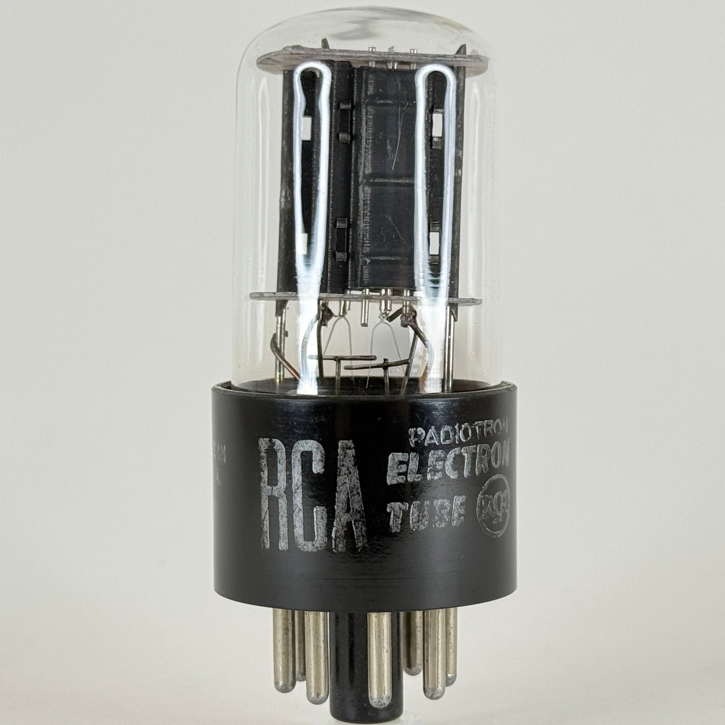 (1) Tested 1957 RCA 6SN7GTB Tube Black Offset Plates Square Get Code KI 6SN7 GT
